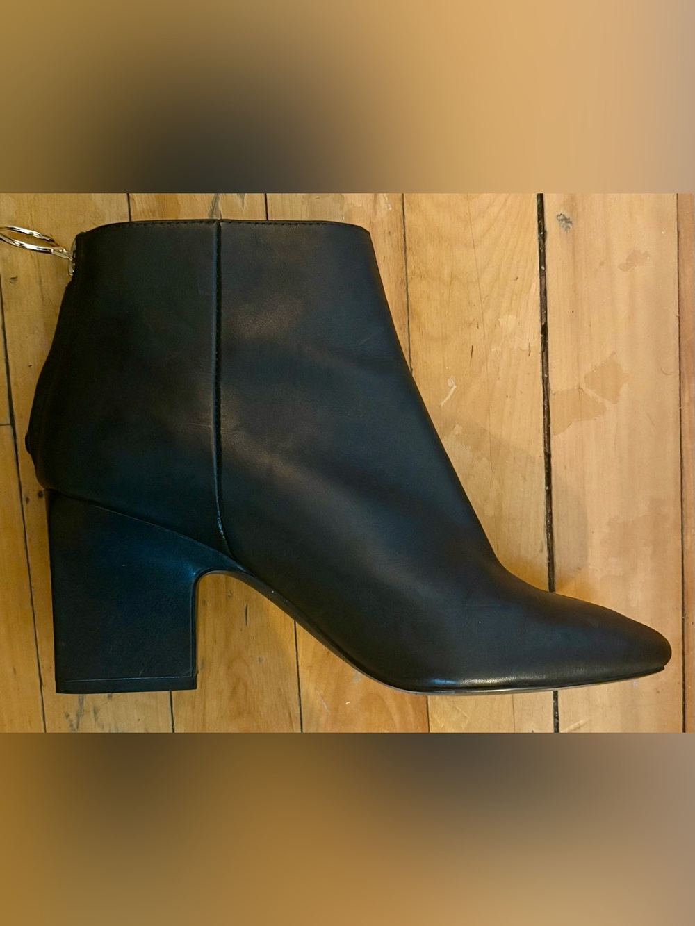 Mango Classic Black Leather Ankle Boots - Women